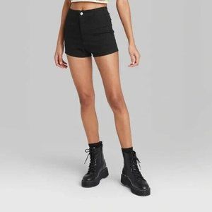 Wild Fable Denim Shorts Highest Rise Black Jean Stretch Cotton